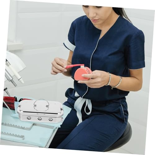 Stainless Steel Box with Lid and Holes Medical Tray with Lock for Instruments Seamless Sterilisation Basket for Storage of Dressing Material and Tools 8.27 x 4.72 x 1.77 inches