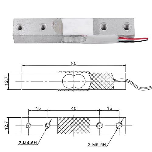5 kg Digital Load Cell Weight Sensor + HX711 AD Weighing Sensor Module High Precision for Arduino DIY Electronic Portable Kitchen Scale (2 Sets)