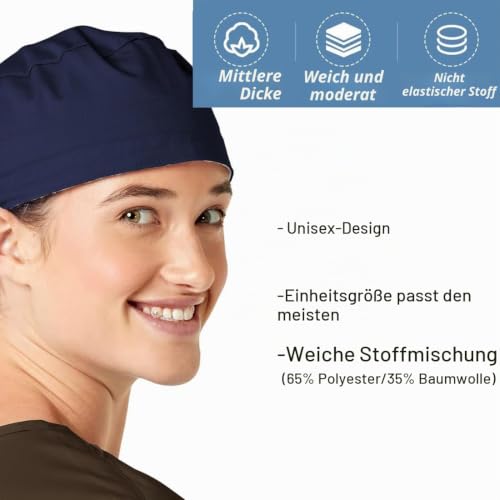 Surgical Caps Women's Surgical Hood Fabric Surgical Caps Women's Long Hair Surgical Caps Fabric Nurse Accessories for Doctors Dentists Pharmacists Veterinarians Medical Staff (Blue)