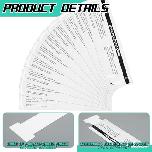 Feifeiya Set of 10 Cleaning Cards Kit for ID Card Printer Maintenance