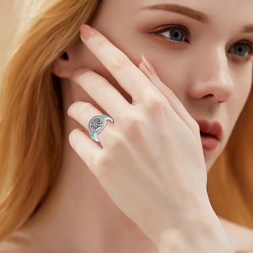 URONE Saint Michael/Benedict/Raphael/Virgin Mary/Christopher Ring 925 Sterling Silver Archangel Signet Ring Religious Jewelry Gift for Women Men #7-10 St. Michael 7-10