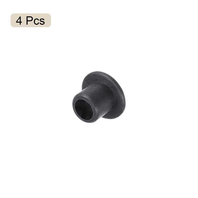 [Australia - AusPower] - uxcell Flanged Sleeve Bearings 3mm Bore 4.6mm OD 5mm Length POM Wrapped Oilless Bushings Black 4pcs 3x4.5x5mm 