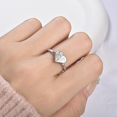 Heart Angel Wing Urn Rings for Ashes Cremation Jewelry for Women Gift 9