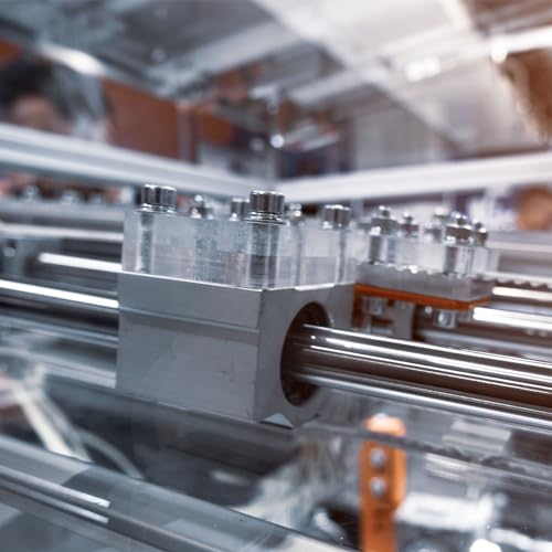 sourcing map 2 Pcs Linear Motion Rod Shaft Guide 8mm x 450mm (0.315" x 17.72") Hardened Chrome Plated Steel Linear Rail Rod for 3D Printer, CNC Machine