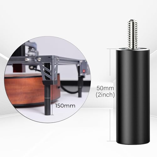 Creality Falcon Extra Risers for Laser Engraver, 12 Pcs Support Column Increase 150mm (3x50mm) Hight for Creality Falcon Series Laser Engraver Machines and other M6 (5mm) Screw Laser Cutters Falcon Riser Column