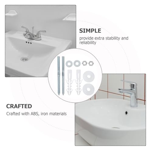 TOPPERFUN heavy-duty basin mounting kit with wall-mount sink screws, bolts and washers, pack of 2