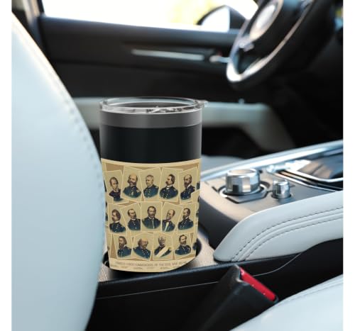 Vintage Union Generals of The US Civil War (1884) Stainless Steel Insulated Tumbler Black 20 Ounces