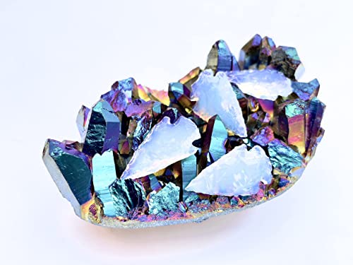 White Opalite arrowheads (20 PCS) - Handmade Opalite Crystal Stone for Healing & Well Being - Agate Arrowhead Necklace, Jewelry Making & Gifting - Natural Indian Flint Small Arrowheads Opal White Opalite arrowheads (20 PCS)