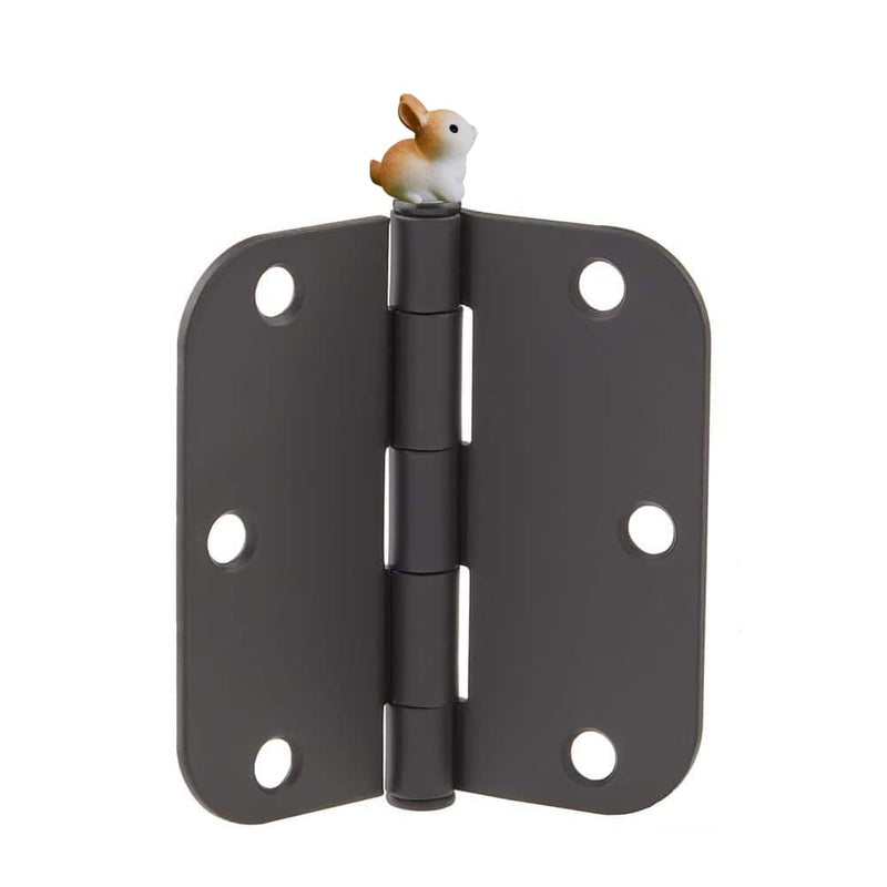 [Australia - AusPower] - Door Hinge Heads Decorative Topper - Hinge Head Rabbit Set of 6 - Magnetic Hinge Head Trinket - Hinge Pin Topper Miniature Animal Figurine 