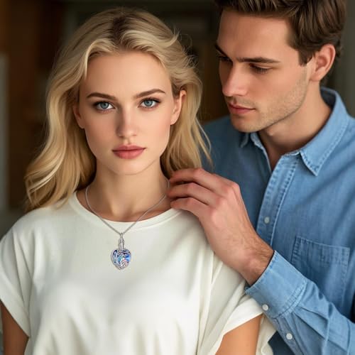 ONEFINITY Dog Urn Necklace For Ashes 925 Sterling Silver Pet Urn Necklace Keepsake Memory Pet Pendant Cremation Jewelry For Women
