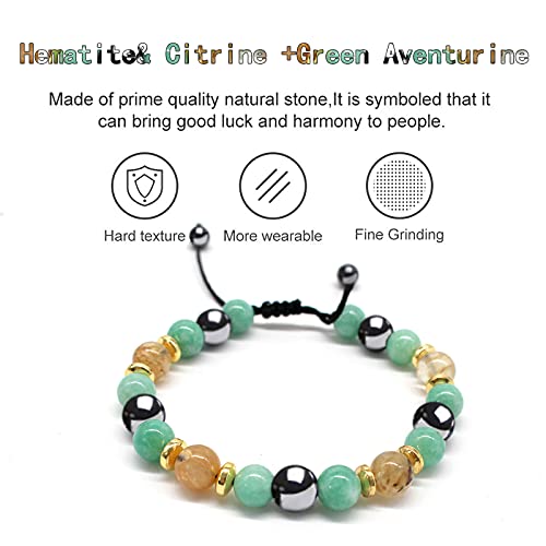 Hion Triple Protection Bracelet- For Maximum Lucky Money Wealth,Healing and Wealth Building，Energy Healing Bracelet Relief Hematite Bracelet Set for Men Women…