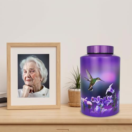 Large Cremation Urns for Adult Human Ashes, Hummingbird Pattern Large 220 lbs