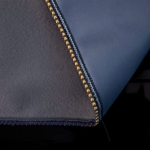 Leath-Aire Electric Piano Cover, Luxury, Soft Touch, Glossy, Thick, Upgrade with Two-side Lace, Simple And Beautiful (BLUE) BLUE
