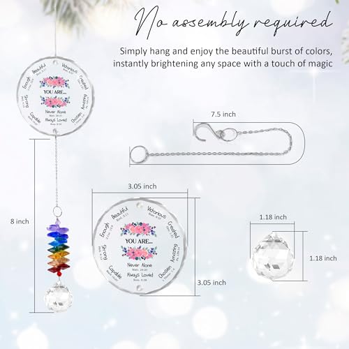 Glass Ornament Suncatcher - Appreciation Gift - Unique Presents - Mother's Day Father's Day Christmas Keepsake - Inspirational Gift for Her, Him - Religious Gifts - Spiritual Christian Gift