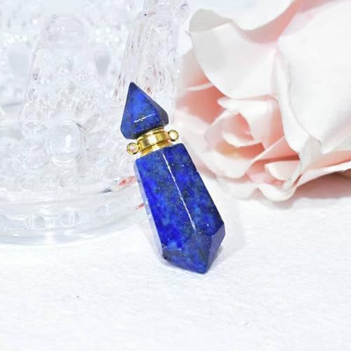 Cremation Jewelry Urn Necklaces for Ashes for Women Men, Natural Crystal Stone Memorial Keepsake Pendant Urn Locket for Human Ashes Holder Blue