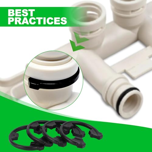 Penitue 4pcs water softener clip replacement kit, compatible GE seal parts snap fastener 7337563 WS60X10004