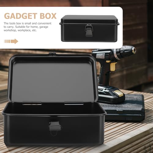 SEWACC small metal toolbox organizer for screwdrivers, screws, and small parts, portable hand-carry storage case