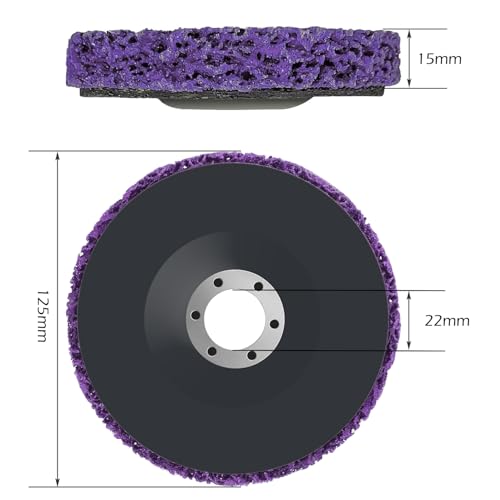 Pack of 6 CSD Discs 125 mm for Angle Grinders, Reinforced Sanding Discs, Rust Remover for Flex, Paint and Coatings, No Damage to the Surface, for Metal, Stone, Wood, Plastic 125mm