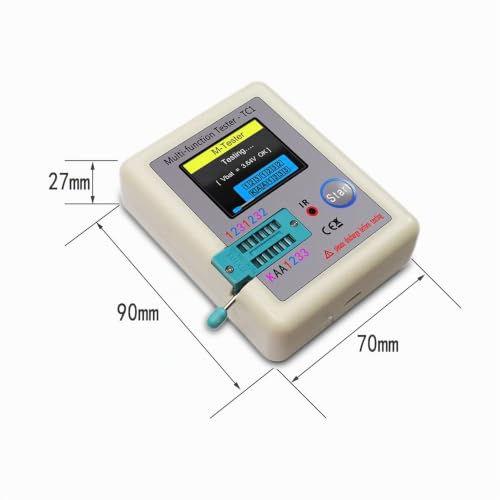 DollaTek 1.8 Inch Colorful Display Pocketable Multifunctional TFT Backlight Transistor LCR-TC1 Tester for Diode Triode Capacitor Resistor Transistor LW21