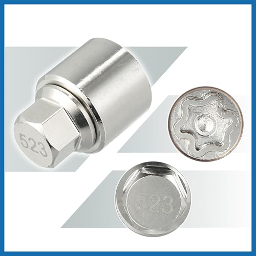 A ABSOPRO metal wheel lock lug nut anti-theft socket key for VW Touareg