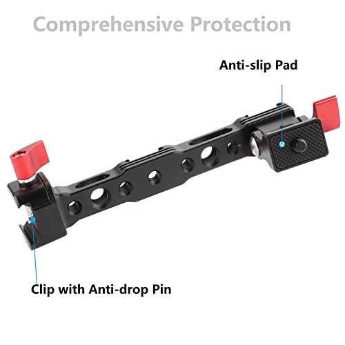 Leftfoto Camera Monitor Mount for DJI RS3-mini/RS2/RS3/RS-3pro/ RSC2 Gimbal Stabilizer Accessories,With1/4 & 3/8 Threads, Cold Shoe and Rotatable