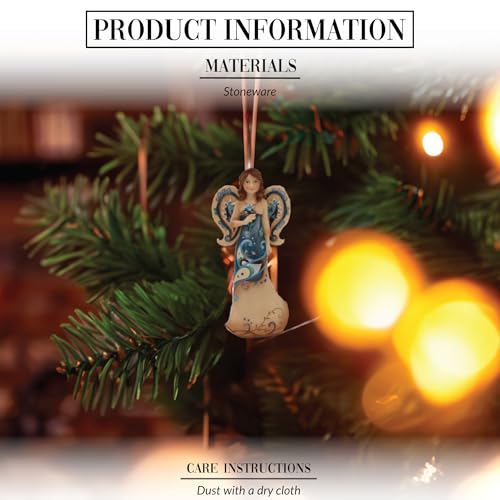 Pavilion Gift Company Cherish Today Angel Ornament by Pavilion, 4-1/2-Inch Tall, Includes Ribbon for Hanging, Blue,Brown,Cream,Off White