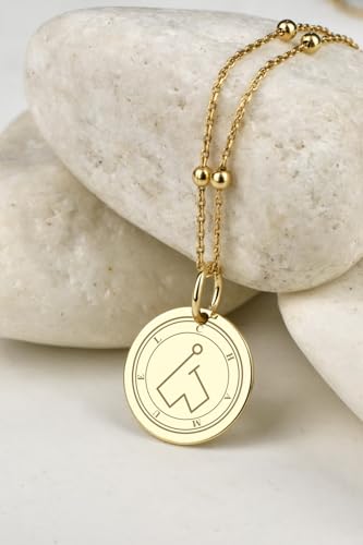 LKBEADS 925 sterling silver necklace 24mm |18 inch chain | virgo celestial constellation | virgo pendant | astrology | birthday|gold plating handmade jewelry |LK_PNK_01075