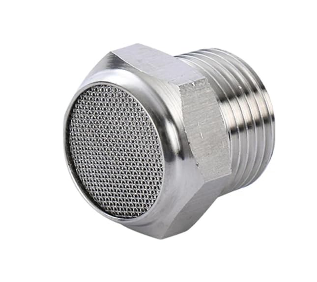 Pneumatic Silencer VA Stainless Steel 1/2 Inch Compressed Air Damper V2A 1.4301 Short Design 1/2" short