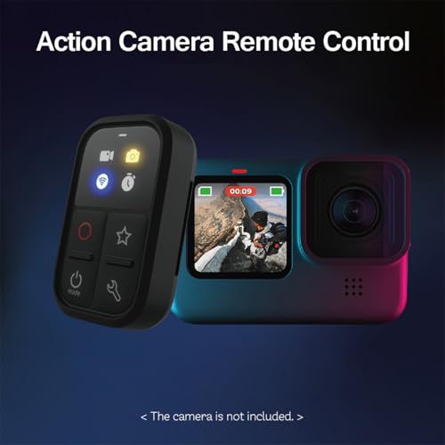 Andoer Wireless Smart Remote Control for GoPro Hero 13/12/11/10/9/8/Max LED Colorful Screen Built-in Battery 50M Control Distance with Wrist Strap USB Charging Cable