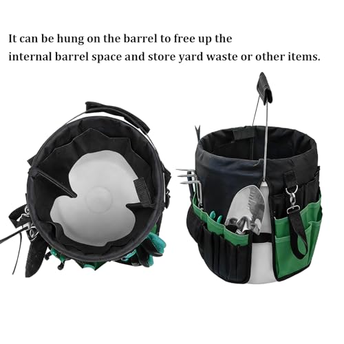 KENRCLVD bucket tool bag organizer with 42 pockets fitted around a 5-gallon bucket, tools not included