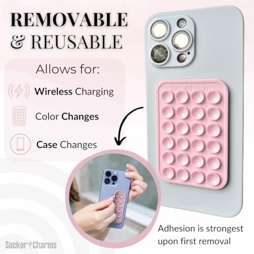 [Australia - AusPower] - Removable and Reusable Suction Cup Phone Mount/Patent Pending (Pink-a-Licious) Pink-a-Licious 
