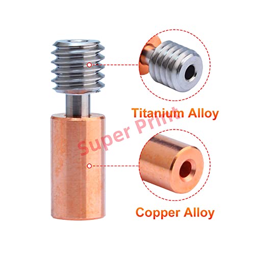 2Pcs Ender 3 S1 Titanium Alloy Bi-metal Heatbreak,Compatible With Ender 3 V3 SE,Ender 3 S1,Ender3 S1 Pro, S1 Plus,CR10 Smart Pro,Sermoon V1 3D Printer Hotend.(2PCS)