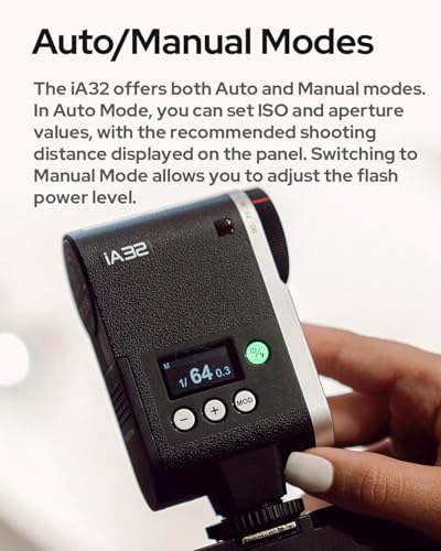 GODOX iA32 Mini Flash Speedlite Hot Shoe Flashes for Fuji, for Canon, for Nikon, for Sony, for Olympus Camera