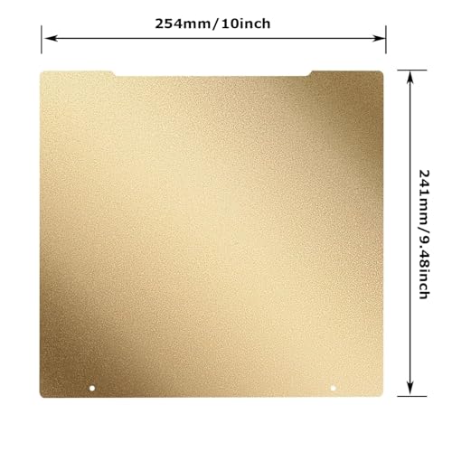 HICTOP3D Double Sided Textured Prusa mk3s Pei Sheet Prusa Mk3s+ Textured Build Plate Flexible Spring Steel Bed Sheet for Prusa I3 MK2 MK2.5S MK52 MK3 MK3S+ MK4(241 * 254mm Prusa i3) 241*254 Prusa i3