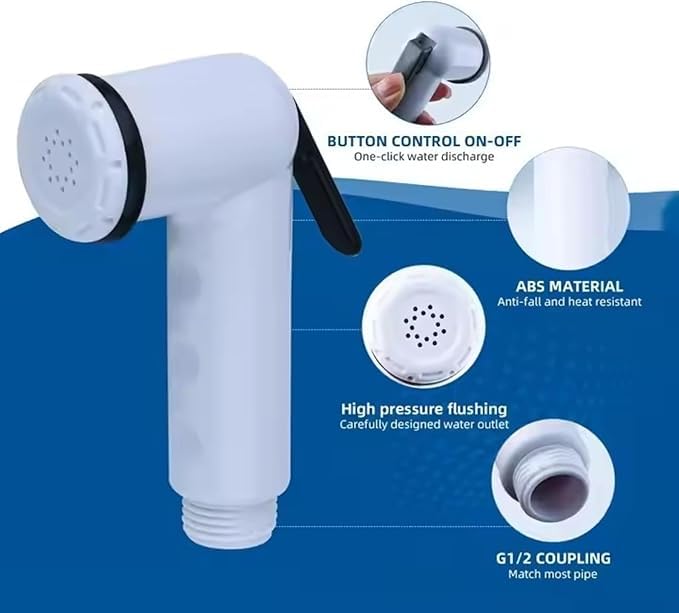Bidet Attachment for Toilet Sprayer,for RV,car,Boat,Speedboat exits,1/2 "Connection Hose Bidet Attachment,Garden Shower Head,Boat Hose Nozzle (3) 3
