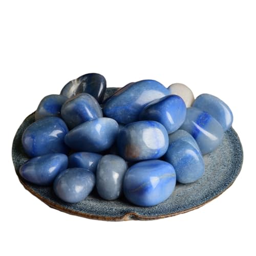 Erliway Blue Aventurine Crystal Tumbled Healing Stones, 1.25-2.0"