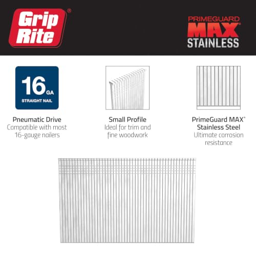 Grip-Rite 16 gauge angled finish nails, 1-1/2 inch, 1000-count box