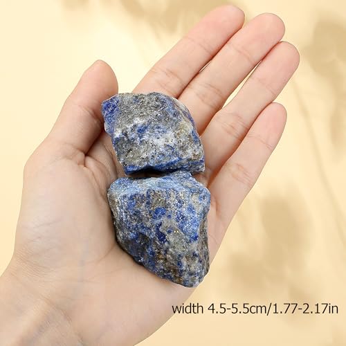 XIANNVXI Lapis Lazuli 1.8-2.2" Large Raw Crystals and Healing Stones Natural Rough Crystal Rocks for Decor Gifts Tumbling Cabbing Polishing Fountain Rocks 1PCS 1.8-2.2" (1PC)