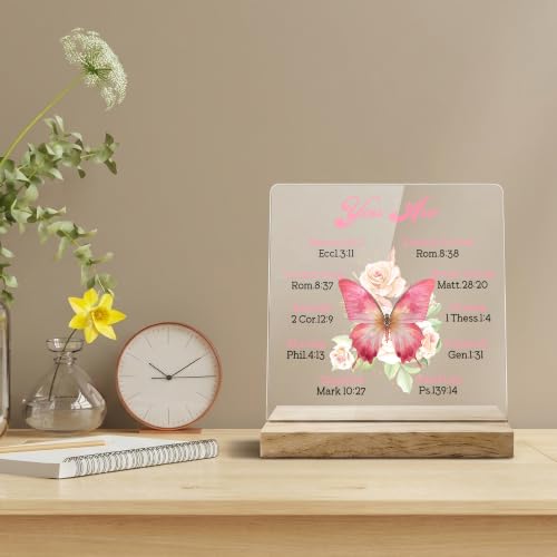 Inspirational Christian Faith Desk Decor Gifts for Women Green