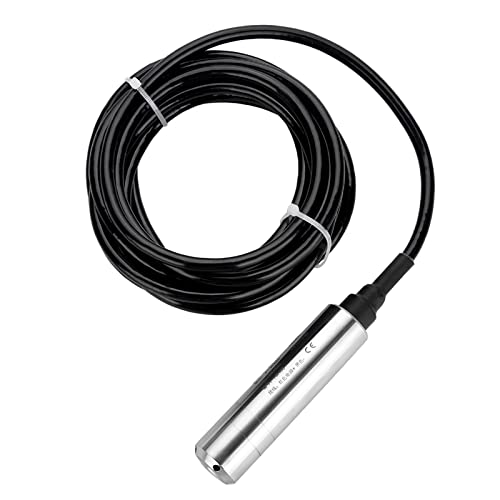 Eujgoov TL231 Ultrasonic Water Level Sensor Stainless Steel Input Level Sensor for Tank, 0-5M Range Depth DC 24V 4-20MA