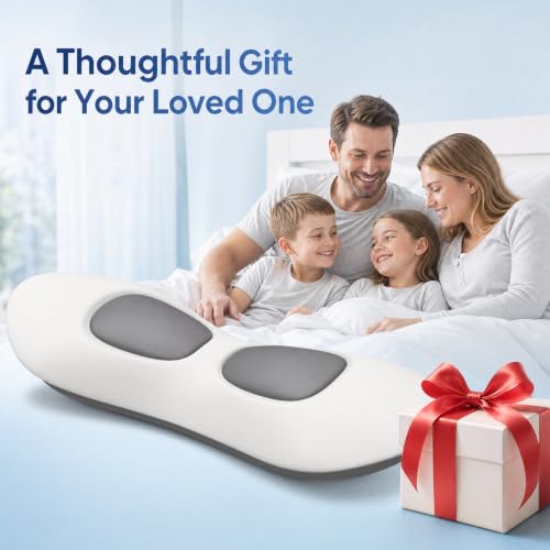 Lumbar Support Pillow for Bed Sleeping - Lower Pillow for Back Pain Relief Light Grey