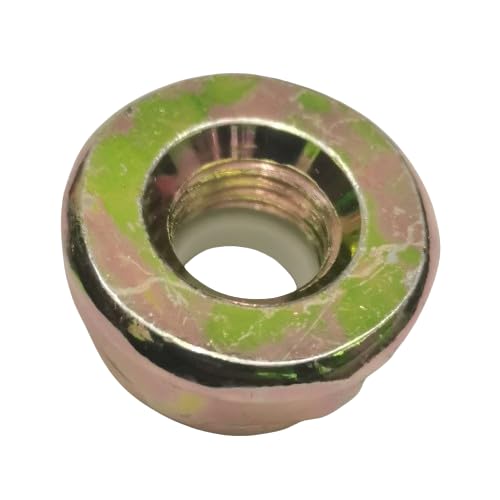 [Australia - AusPower] - (4Pack) Blade nut, M10 * 1.25 Left-Hand Threaded Flange nut Replacement Part, Used for Lawn Mower Cutting Machine Trimmer Accessories 
