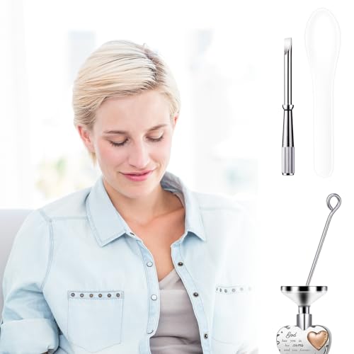 Cremation Ashes Funnel Kit, Mini Metal Funnel Set for Filling Bottles Include Spoon and Other Tools Ash Fill Tools Accessory for Ashes Filling