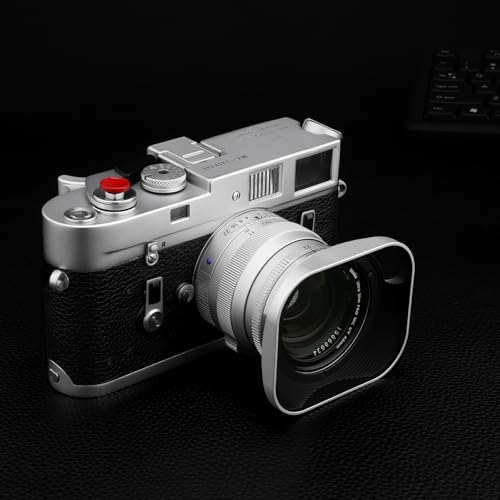 Haoge LH-ZV07P Lens Hood for Carl Zeiss Biogon T 2/35 35mm f2 ZM, C Biogon T 2.8/35 35mm f2.8 ZM, Planar T 2/50 50mm f2 ZM; Voigtlander NOKTON Classic 35mm f1.4 VM, 40mm f1.4 VM Hollow Out Designed [Square - Silver - Hollow Out Designed]