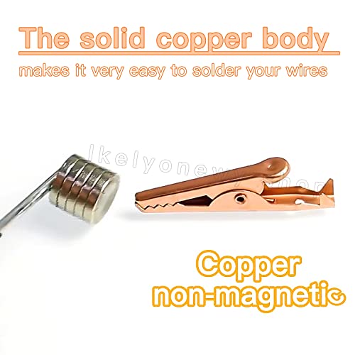 Copper Alligator Electric Clips Soft Insulated Cover Electrical Test Gator Clip Assortment Crocodile Alligator Jumper Electric Test Clips lkelyonewy® (Black * 8 Red * 8) (Pack of 2) 45mm (Pack of 2)