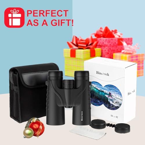 10x42 Binoculars for Adults - Professional HD Roof BAK4 Prism Lens Binoculars for Bird Watching, Hunting, Travel, Sports, Cruise, with Carrying Bag (1.1Lbs) New Model