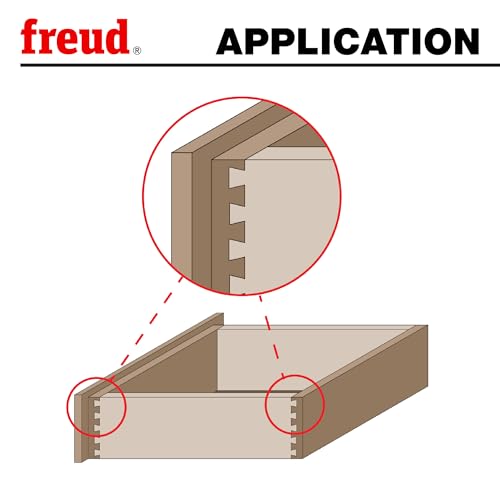 Freud 9/16-inch dovetail router bit with 1/4-inch shank and 2-inch overall length