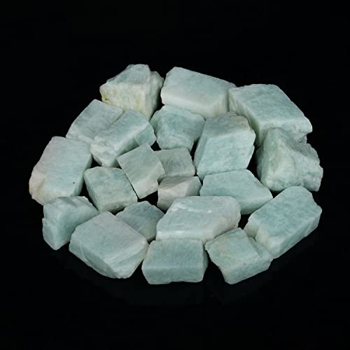 Amazonite Crystal - Bulk Rough Stones and Crystals - Rock Tumbler - Polished Rocks - Raw Crystals - Stones - Rocks for Tumbling - Table Decor - Crystal Gifts