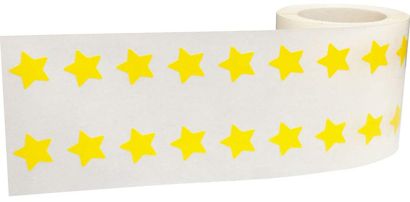 Yellow Star Shape Stickers 0.50 Inch 1,000 Adhesive Labels (Pack of 2) 1/2" Star (Pack of 2)