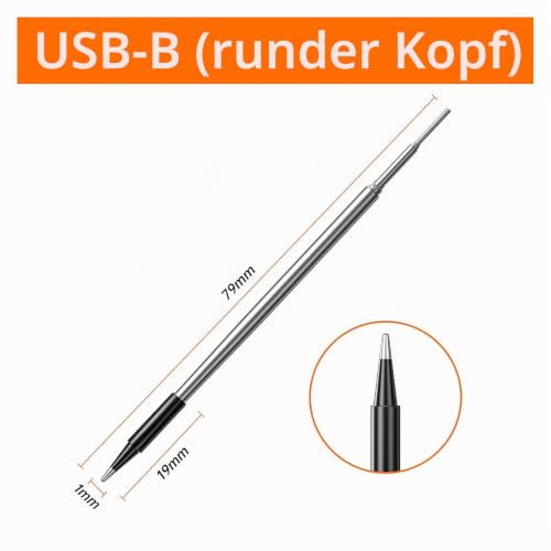 diymore 3 Piece Soldering Iron Tips Set with Ceramic Heating Core C200S Tip/Knife Tip/Horseshoe Tip